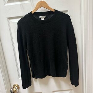 Rachel Zoe Black Crew Cashmere Sweater m medium